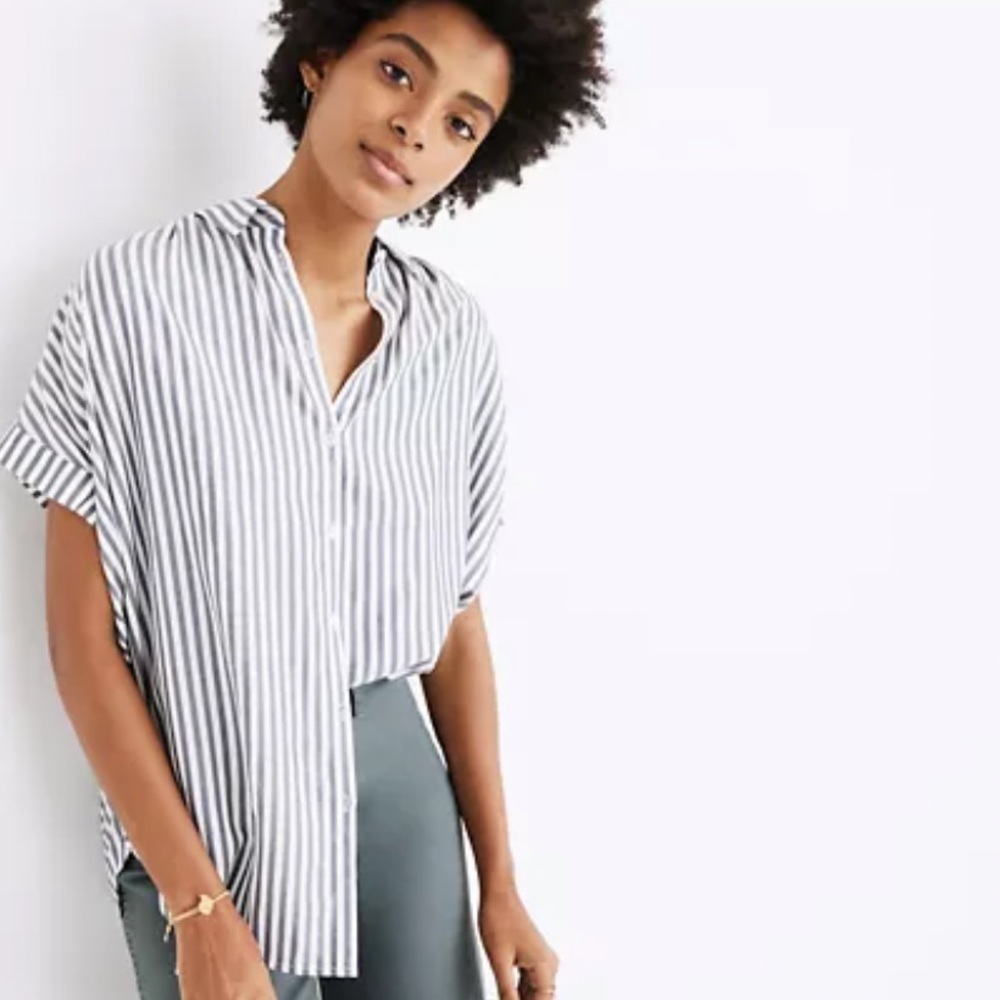 Madewell women’s central shirt in Ballard stripe